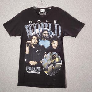 J Cole Men Shirt Small Black Cole World Graphic Hip‎ Hop Rap Tee READ